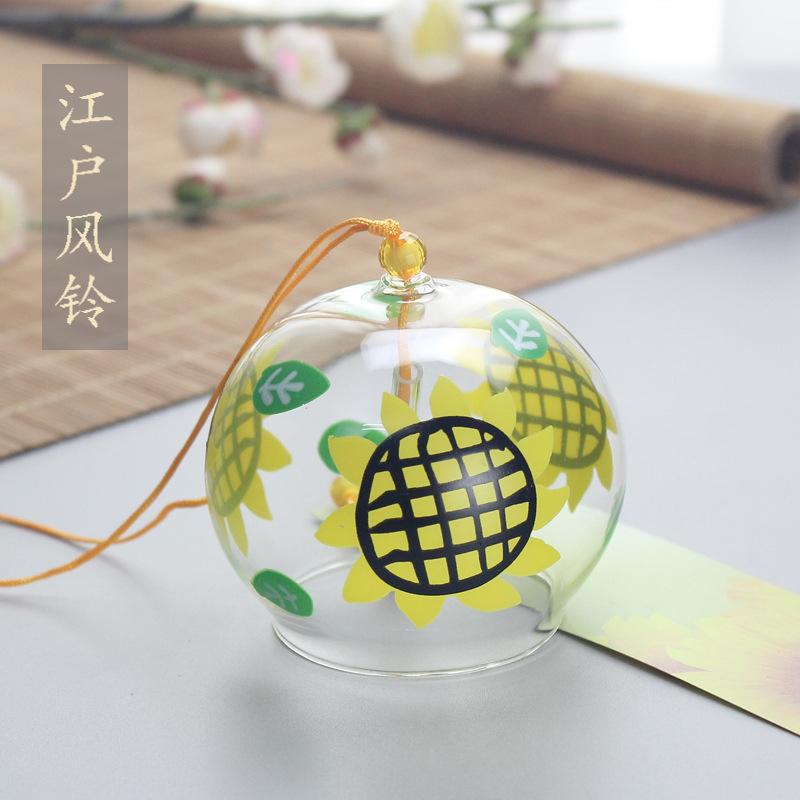 Japanese Cherry Blossom Glass Wind Chimes Bells Home Garden Office Ornament Indoor Window Hanging Decor 1PC Wind Bell: style 6