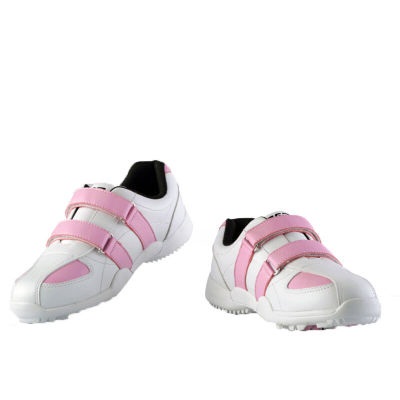 Zapatos de Golf para niñas, antideslizantes, transpirables, de malla, zapatillas para niños, zapatillas ligeras de atletismo con velcro AA20174: Rosa / 2