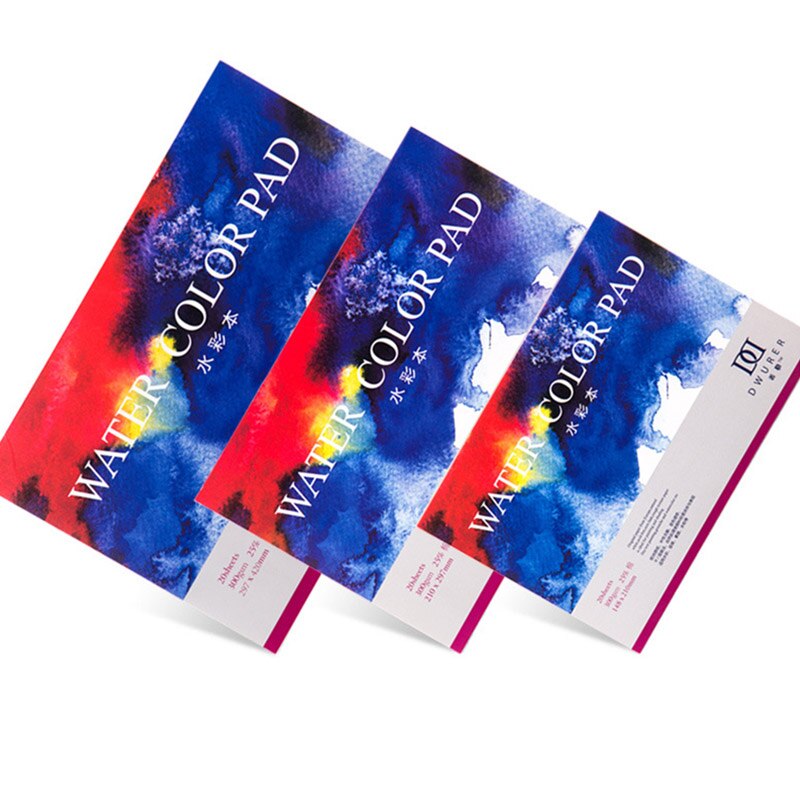 A3/A4/A5 Sketch Book Stationery 20Sheets Sealing Glue Watercolor Paper Notepad For Painting Drawing School Art Stationery