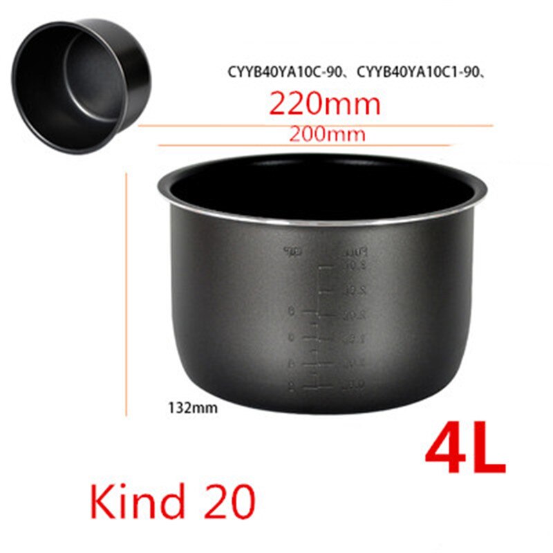 Reiskocher Liner für SUPOR Druck Herde Lnnenstadt Topf Reiskocher Kochtopf Schwarz topf Inneren Topf Nicht-Stock topf Innen Topf: R