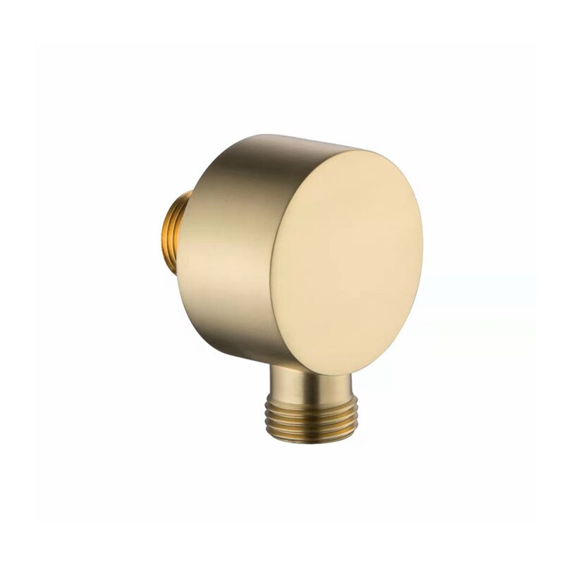 Mat Zwart Of Geborsteld Goud Of Grijs Water Outlet Uitloop Massief Messing Verborgen Douche Sanitair Slang Connector: brushed gold
