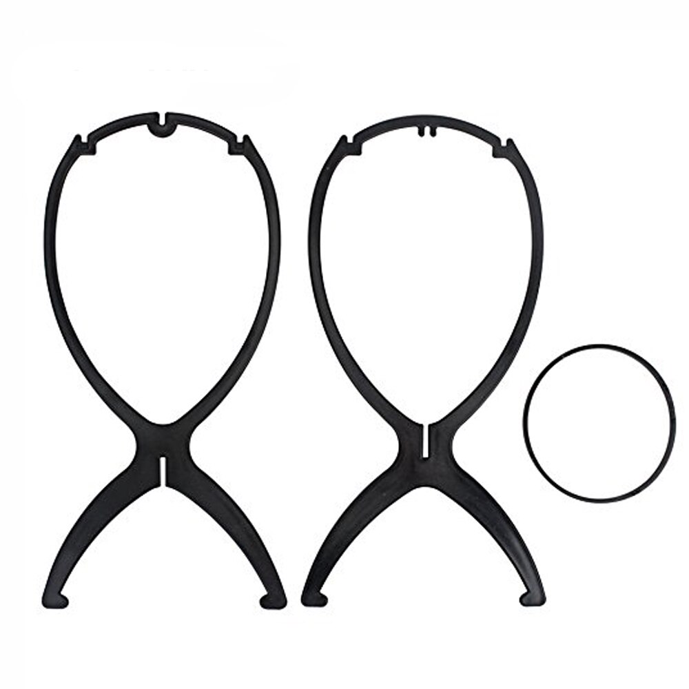 Blauwe Pruik Display Stand Head Hat Cap Hair Holder Opvouwbare Stabiele Gereedschap