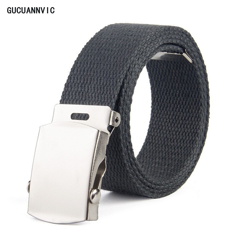 Riem modieus 9 kleuren zowel mannen als vrouwen riemen effen canvas automatische gesp riem herenriem 110cm