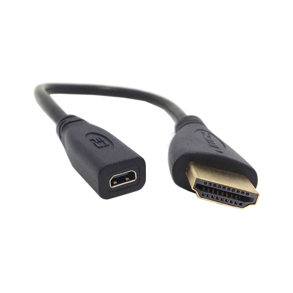Cablecc 20cm Micro HDMI socket Female to HDMI Male adapter Cable for Tablet & Cell Phone