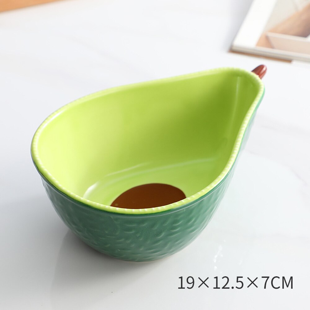 Nordisk sød avocado glasur farve keramisk fad snack frugtsalat skål morgenmad korn dessert tallerken fotografering rekvisitter: Avocadoskål