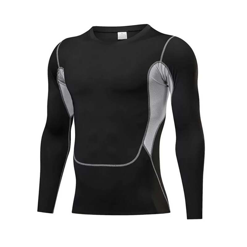 Gym Shirt Men Fitness Tights Compression Sportswear Long Sleeve T Shirt Mens Workout Shirts Running Tops Rashgard Male