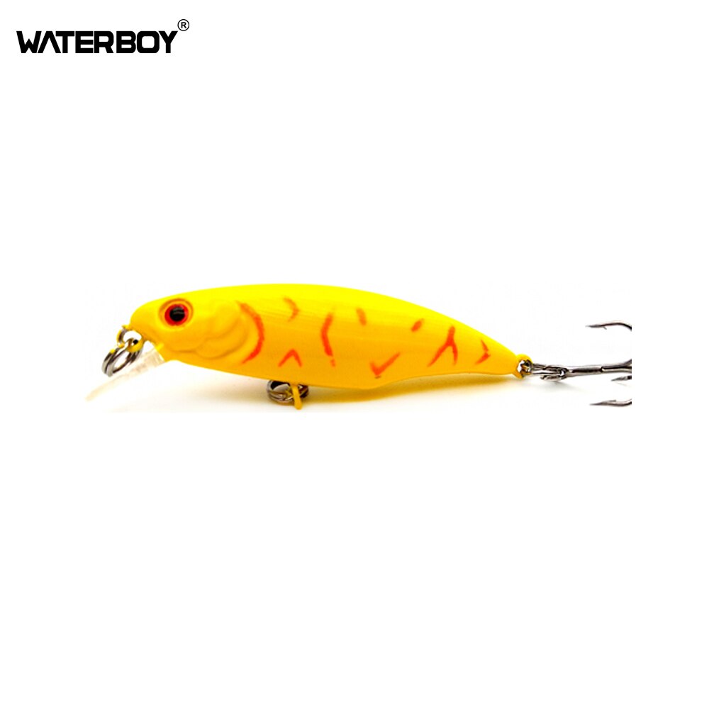 Waterboy mini minnow 52mm 3.8g top svømme hårdt kunstig agn lille størrelse fiske lokke hotsale: Farve 2