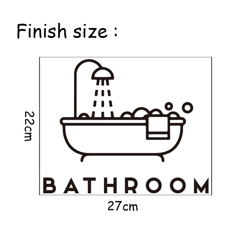 Pegatinas de pared creativas para bañera y baños, arte de pared opaco de , calcomanía de vinilo, decoración de del hogar, papel tapiz de puerta, murales adhesivos