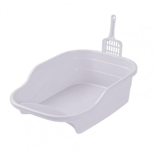 Litter Box Anti-splashing Rabbit Small Rat Litter Box Hamster Toilet Multi-use: Grey