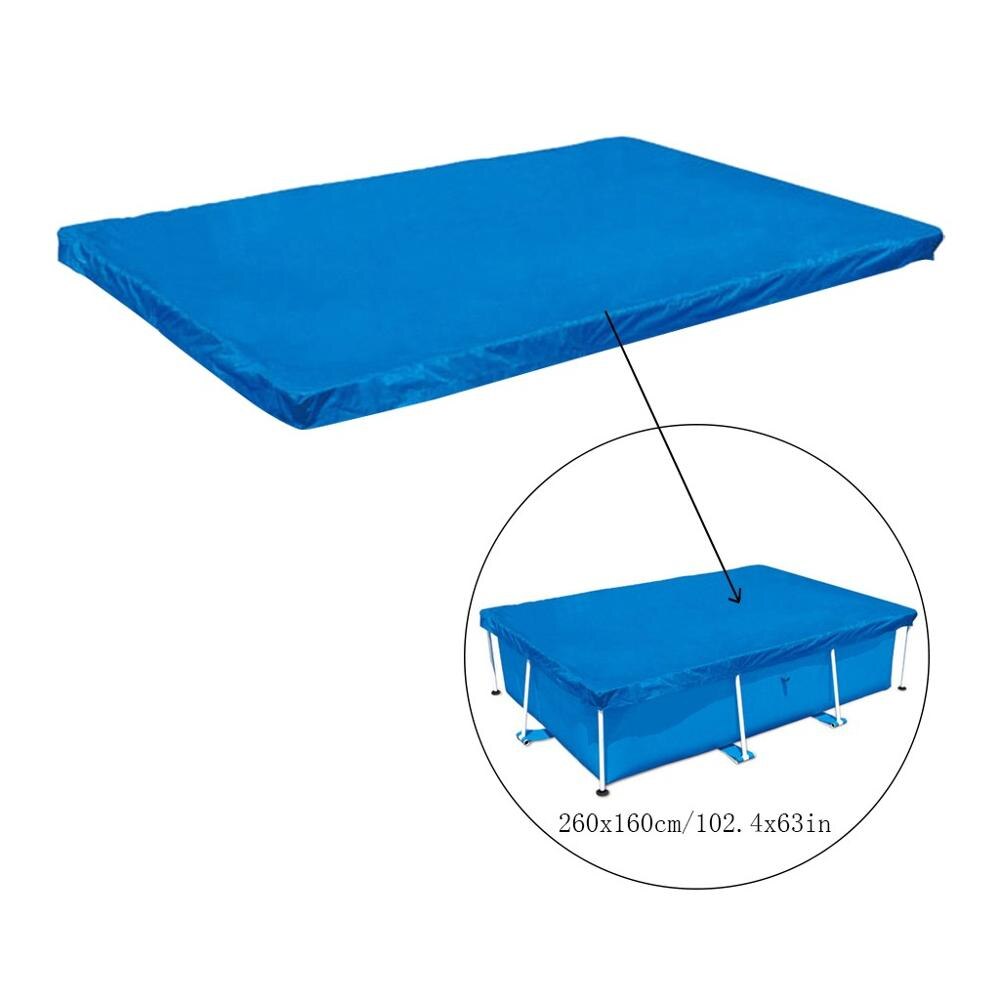 Pool dækning sol swimmingpool dække stor størrelse pool pe dække til intex pool dække pool dække klud pool tilbehør: 260 x 160cm