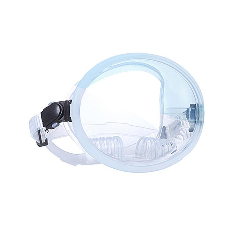 Durable acuáticos buceo snorkel panorámica vista amplia máscara de buceo sin marco de la máscara de vidrio templado gafas de bucear máscara: Clear