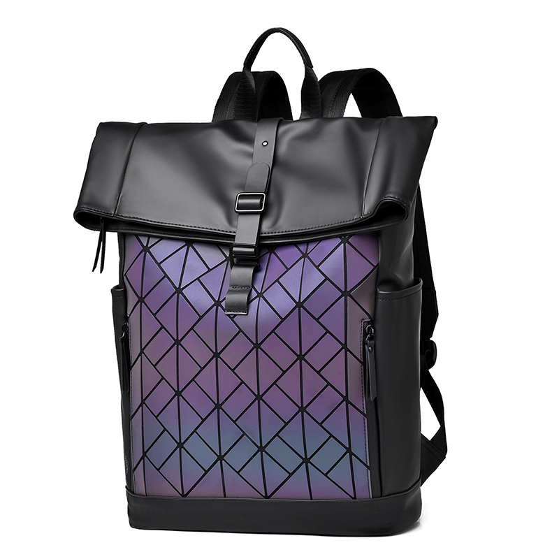 Mochila moderna, bolsa de ombro elegante, mochila casual para laptop, design gradiente moderno para uso diário, viagens e adolescentes: Azul