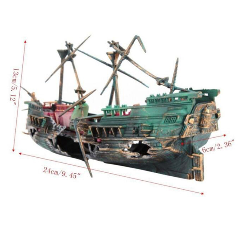 Große Aquarium Dekoration Stiefel Aquarium Schiff Luft Teilt Schiffswrack Aquarium Dekor