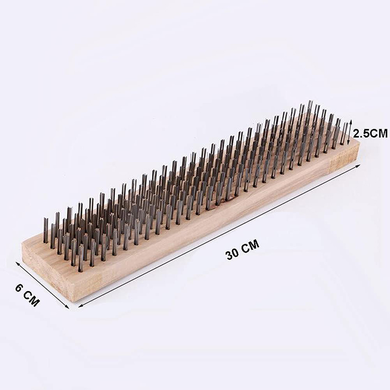 Stainless Steel Wire Brush Industrial Rust Removal Large Floor Brush Head Factory Courtyard Deck Road Moss Hard Bristle Cleaner