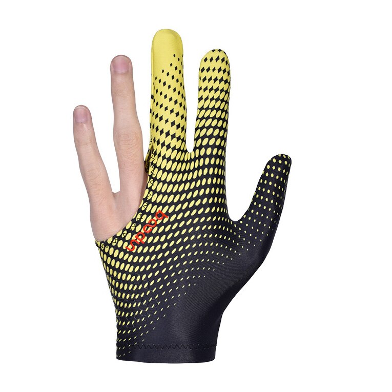 BOODUN – gants de billard pour hommes et femmes, 1 pièce, 3 doigts, Interchangeable, droitier ou gaucher: 1PCS Yellow