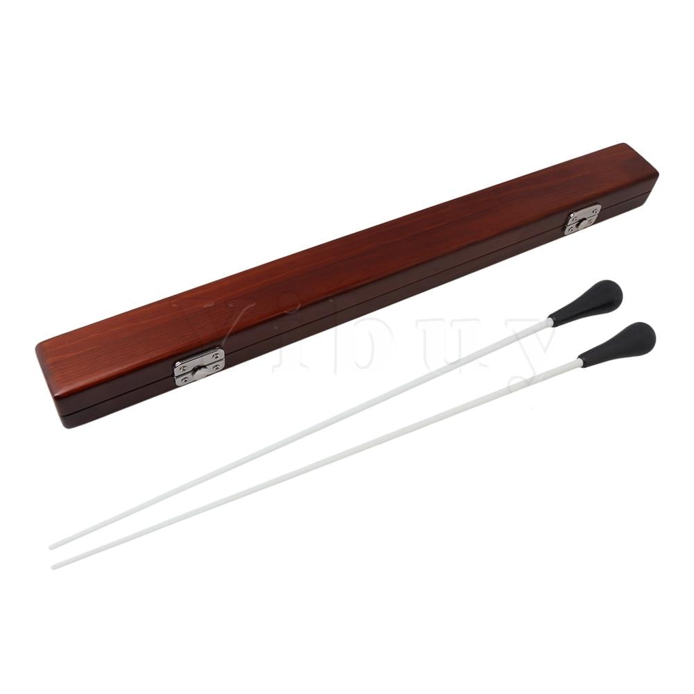 Yibuy 2x Orkest Baton 14.96 Inch Met Houten Muziek Baton Case