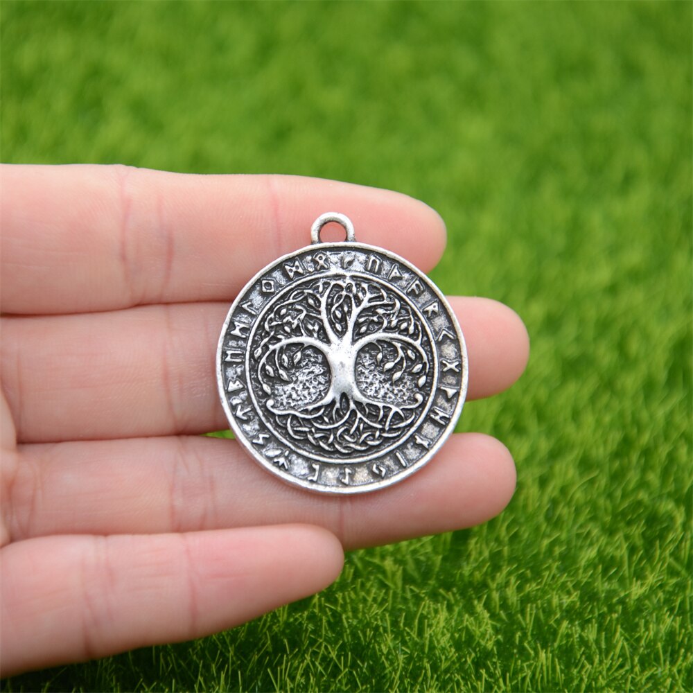 Nostalgie Boom Van Leven Amulet Norse Runic Runen Talisman Viking Sieraden Ketting Gothic Accessoires