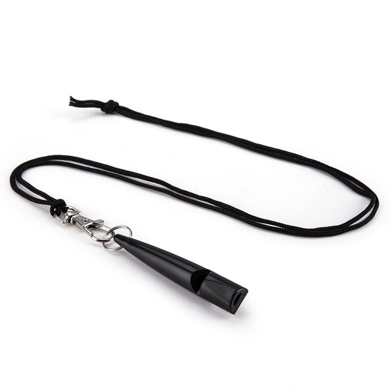 Silbato para mascotas para dejar de ladrar, sonido ultrasónico de patrulla con cuerda, artículos de entrenamiento para perros con correa para muñeca: Black