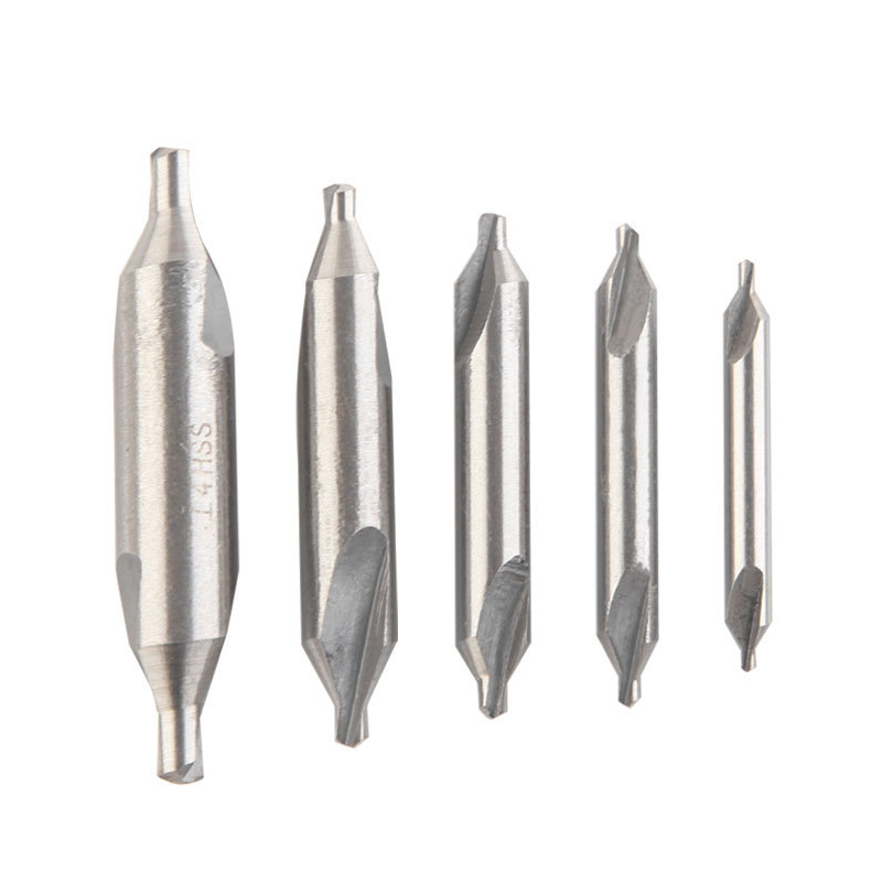 Combination Metal Center Drill Bit Set Double Sided HSS 60 Degree Countersink Drill 1mm 1.5mm 2mm 2.5mm 3mm 4mm 5mm