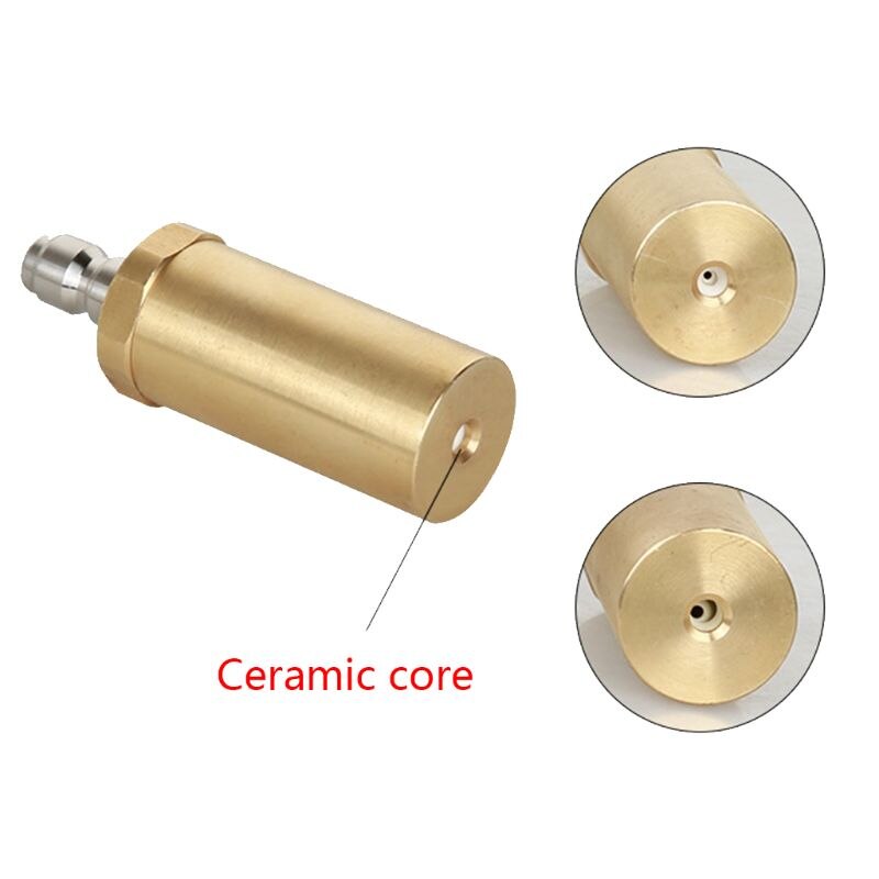 Høytrykks roterende dyse av rent kobber 3600 psi innenlands 360 grader keramisk spole vaskedyse bilvaskeverktøy tilbehør