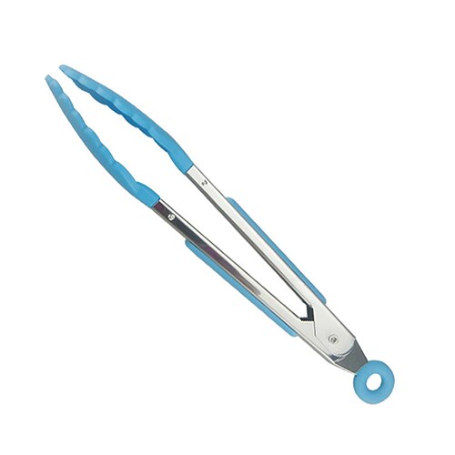 ¡Producto en oferta! Pinza de pinza de silicona térmica para cocina, pinza de acero inoxidable para servir pinzas de barbacoa, utensilio de cocina para restaurante