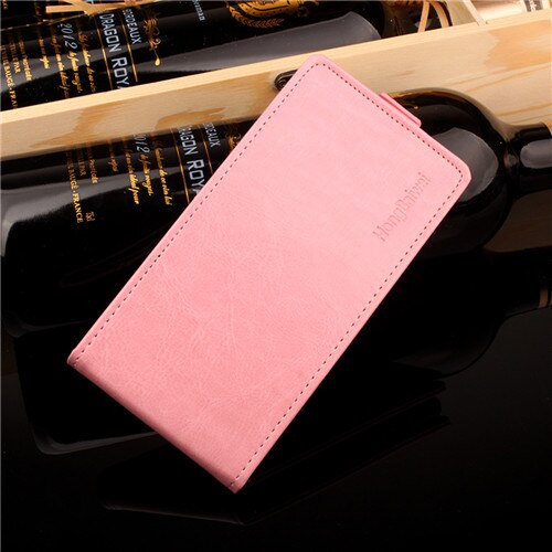 HongBaiwei Luxury Flip Leather Cover Case for Samsung Galaxy A7 sm-A720f A720 Vertical Back Cover Flip Up and Down: Pink