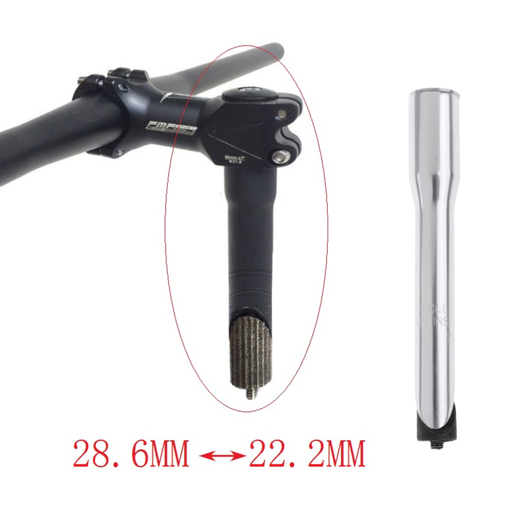 Bike Bicycle Stem Quill Handlebar Stem Riser 1'-1 1/8' Extender Adapter Aluminum Alloy Road Bicycle Stem Converter