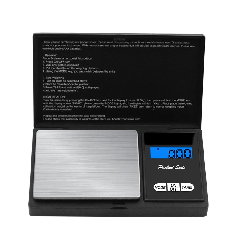 Mini báscula electrónica de bolsillo, balanza digital de joyería de plata de ley y oro, 100g, 200g, 300g, 500g, 0,01g, 1kg, 0,1g, g