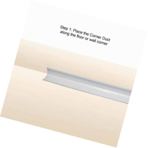 Large Corner Duct Surface Cable Cord Wire Raceway (1250 Series) - 5 Feet