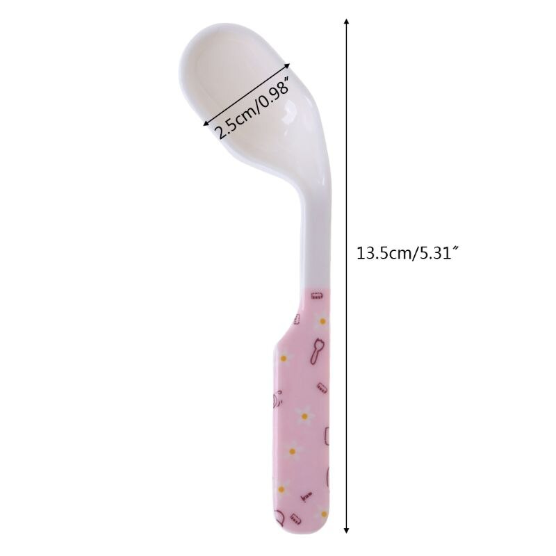Baby Baby Spoon Feeding Training Kids Infant Toddler Scoop Cutlery Tableware Food Bend Head Curved Utensils Children Learning