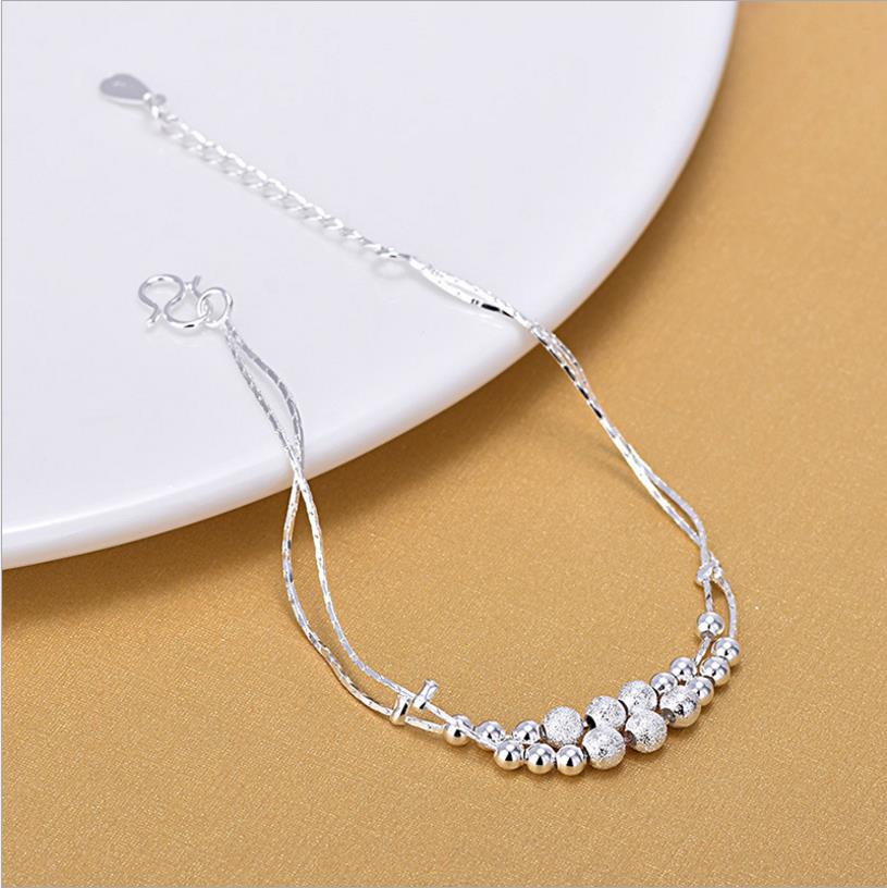 TJP Neue 925 Silber Armbänder Für Frauen Hochzeit Partei Schmuck oben Silber Fußkettchen Mädchen Zubehör Heiße Dame
