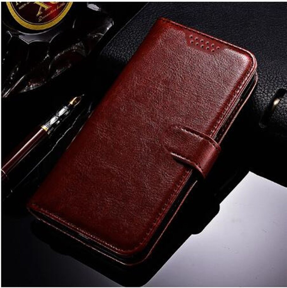 Pu Leather Filp Cover Luxury Wallet Case for Samsung Galaxy J7 Neo/NXT/Core/ J701F J701M card holder holster phone shell: Brown AZ