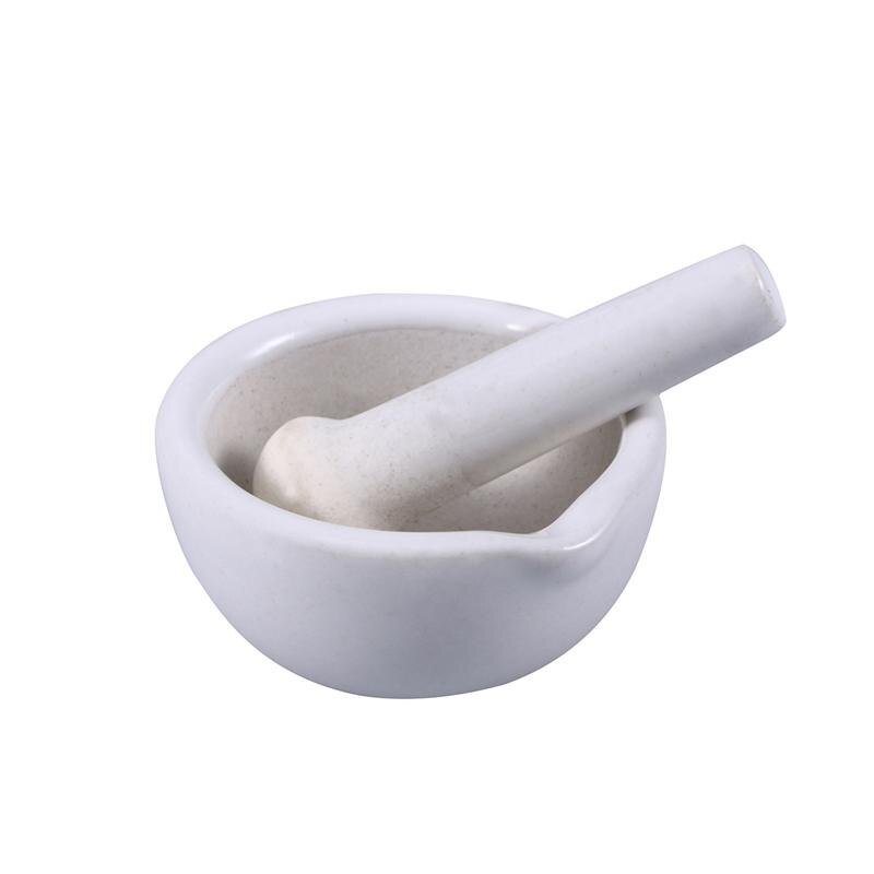 Porcelæn peberkværn morter støder pugging pot hvidløg krydderi kværn apotek urter skål mølle knuser køkken gadget  (6cm)