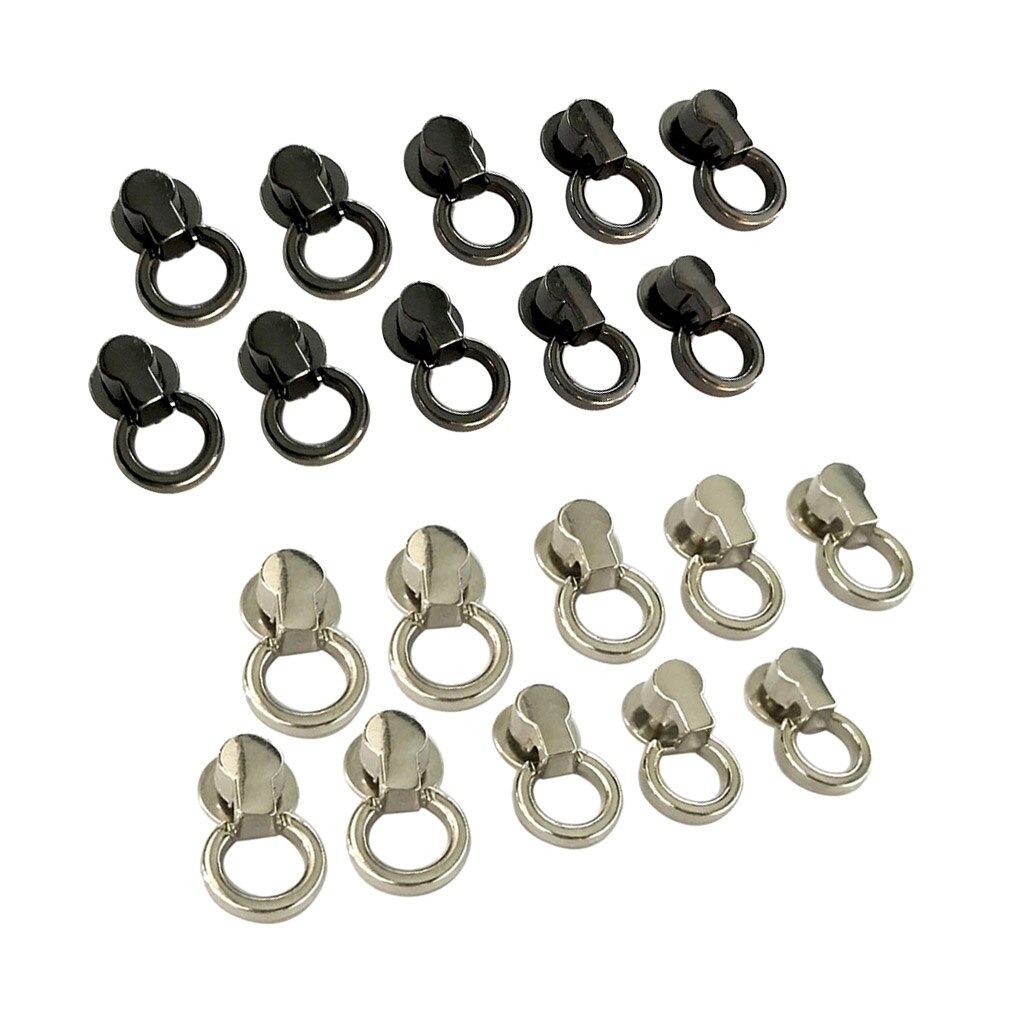 Skruet tilbage runde knap nitter, metal nitte studs skru tilbage rund ring læder håndværk tilbehør - sæt  of 20