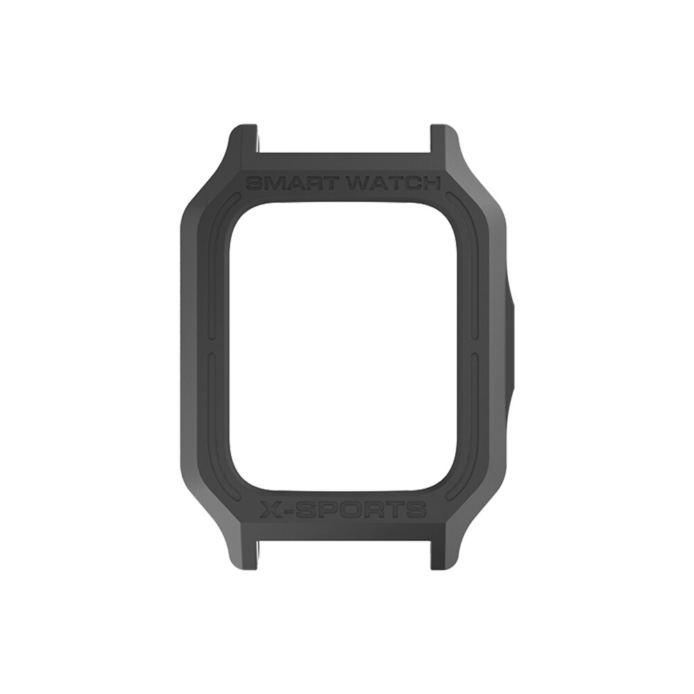 Siliconen Beschermhoes Voor Amazfit Gts 2 Smartwatch Kleurrijke Horloge Case Voor Amazfit GTS2 Horloge Anti-Val Anti-scratch: Black