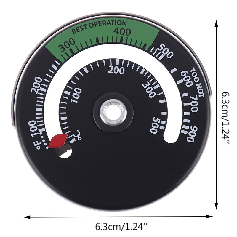 1PCS Magnetic Fireplace Stove Thermometer Fire Place Temperature Monitor