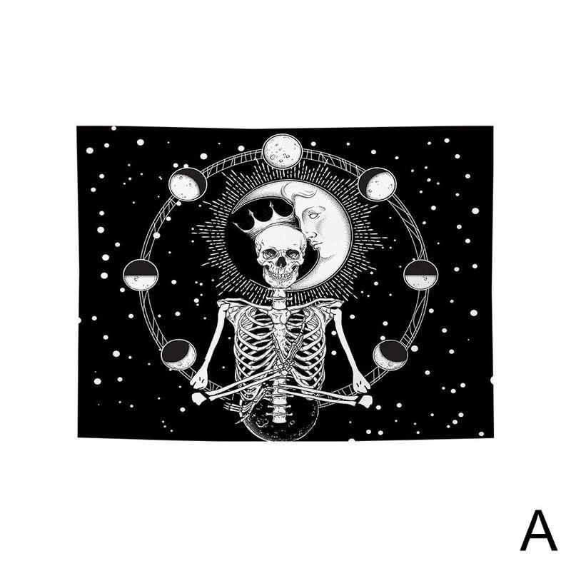 Szkielet gobelin ściany wiszące robić pokoju czary rzuć psychodeliczny dywan akcesoria gobeliny domu gorące słońce dywan dekoracji P5S7: A