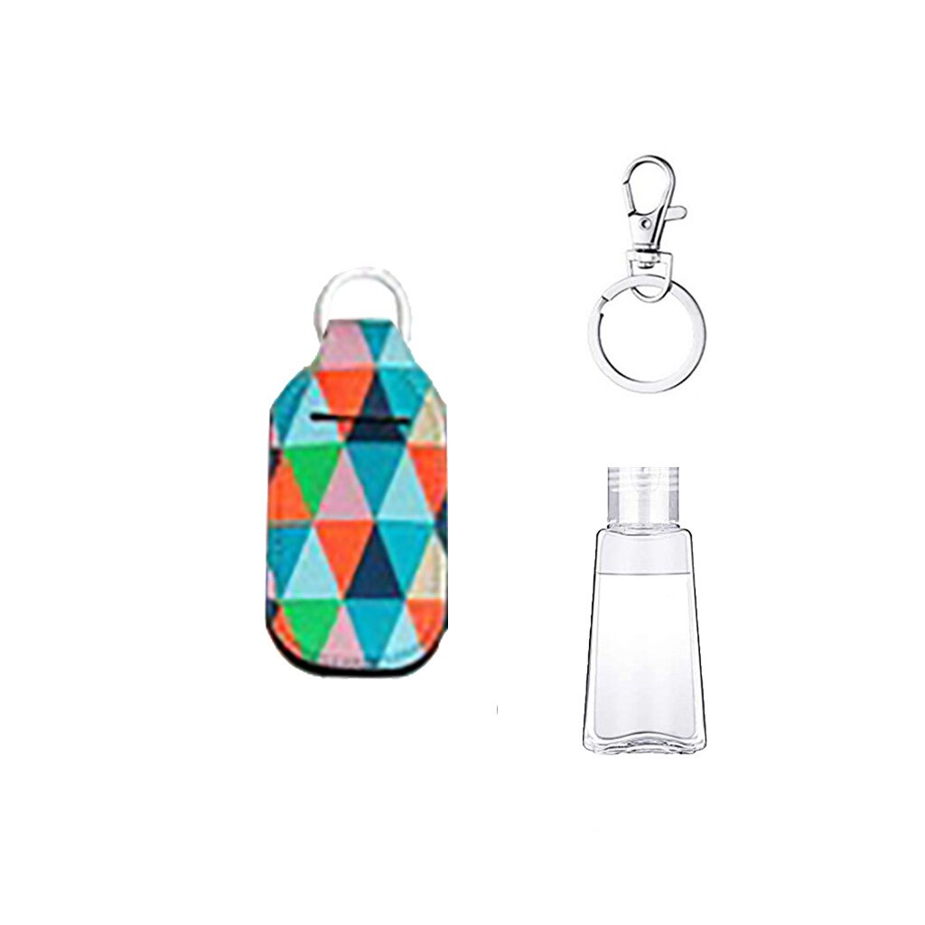 Llavero para desinfectante de manos, cubierta de botella para viaje, portátil, multifuncional, desinfectante de manos, botella, llavero, caja de almacenamiento: F