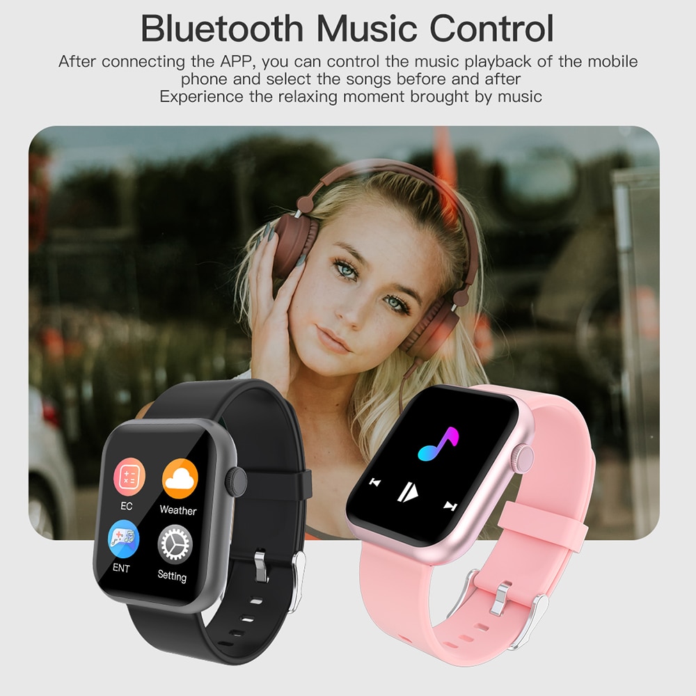 Erilles P9 Smartwatch - Fitness Tracker, Herzfrequenzmesser, Wechselbares Armband, Android Wear Kompatibel