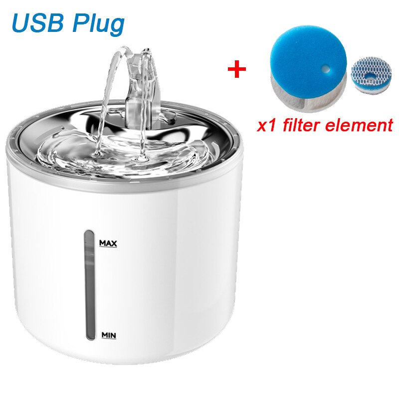 Induktion Katze Wasser Brunnen mit Sensor Rostfreiem Stahl Automatische Katzen Wasser Spender 4 schicht Filter Clever Haustier Trinken Brunnen: A02-Filter X1