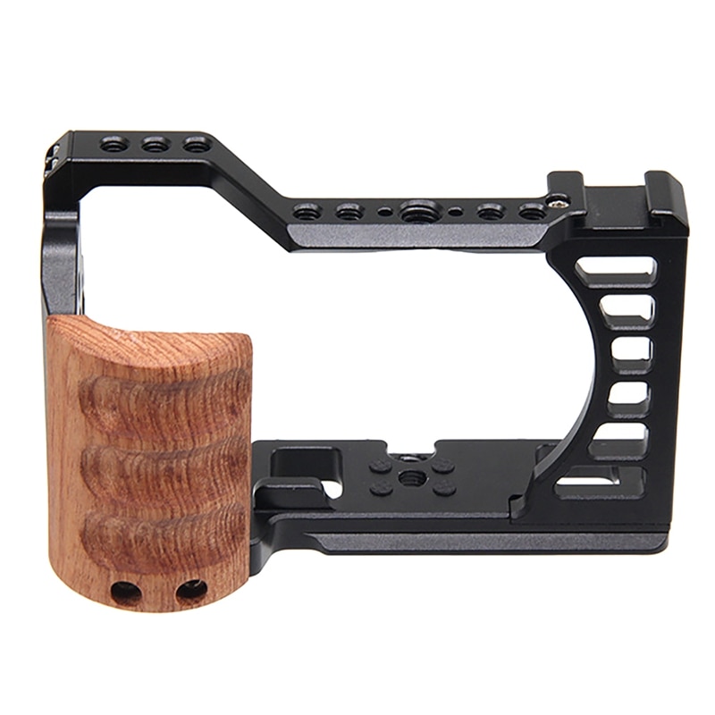 NEW-Camera Cage con Kit gabbia protettiva per fotocamera DSLR in lega di alluminio in legno per Sony A7C: Default Title