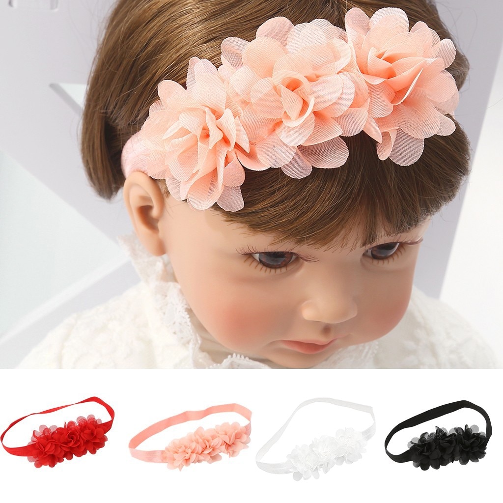 Baby Headband Flower Girls Pink Ribbon Hair Bands for Baby Girls Kids Headbands Turban Newborn Haarband Baby Hair Accessories