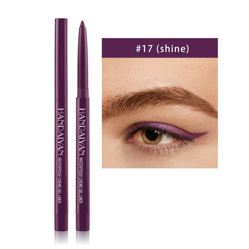 20-farbe Farbige Eyeliner Kuli Wasserdicht Perlglanz matt Lange anhaltende Eyeliner Gel Stift Auge Flüssigkeit Stift Lidschatten kosmetik: 17