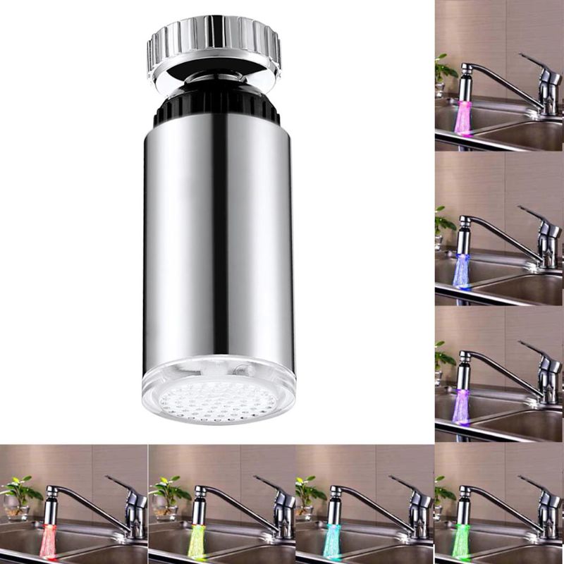 1 PC 360 Degree Rotary Water Faucet Colorful Changing LED Light Shower