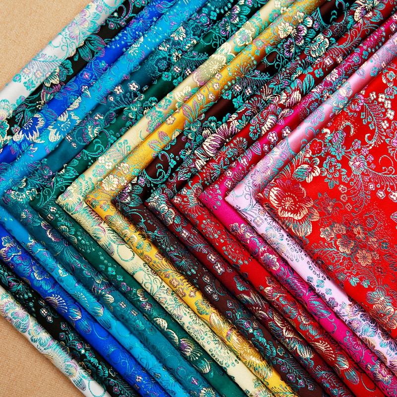 Brocade pattern garment fabric satin jacquard fabrics for sewing cheongsam diy patchwork garmen