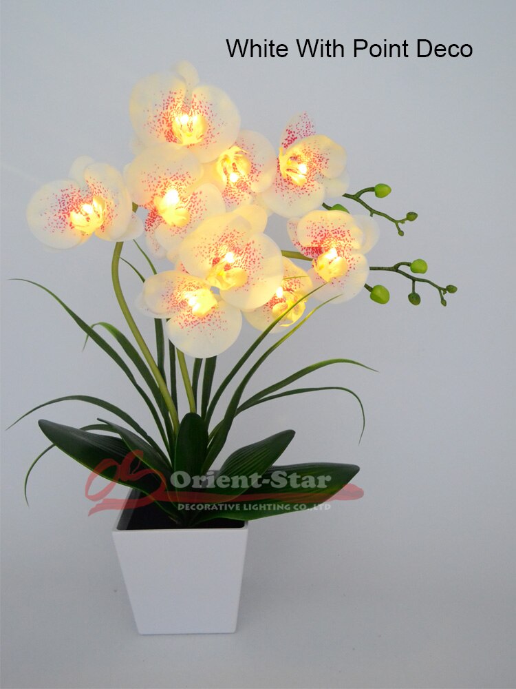 FagusHome 6 stuks Kunstmatige Phalaenopsis Bloemen Wit 80 cm