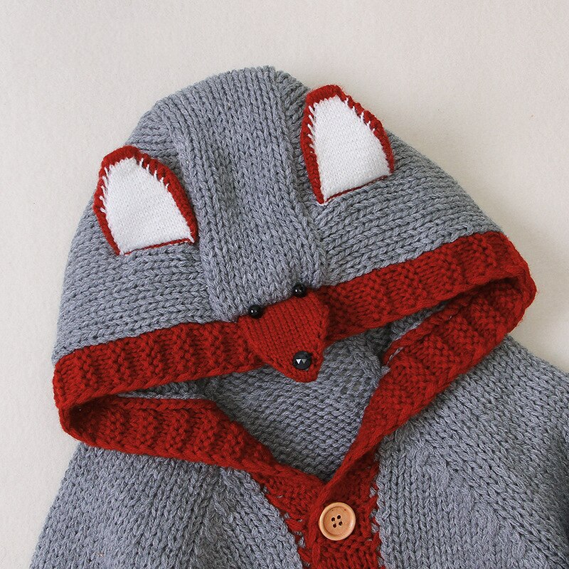 0-3T Peuter Kid Baby Meisje Kleding Herfst Winter Warme Gebreide Trui Lange Mouwen Hooded Vest Trui Truien leuke Outfit