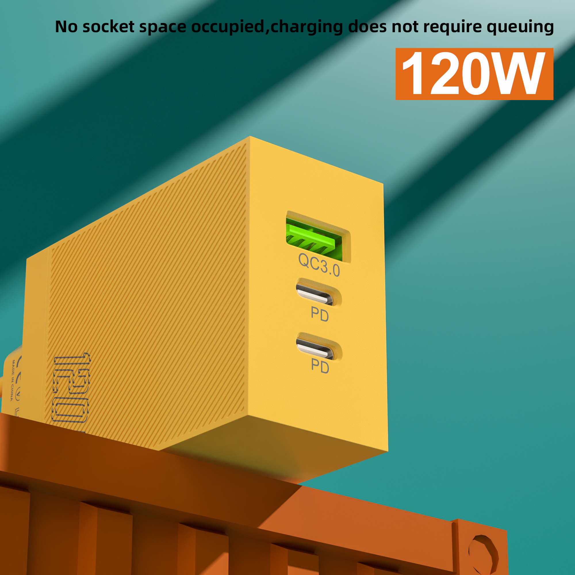 Xiaomi 120W carga rápida 3 puertos cargador de teléfono móvil cargadores USB tipo C adaptador de pared PD Dual enchufe UE/EE. UU. para iPhone Xiaomi