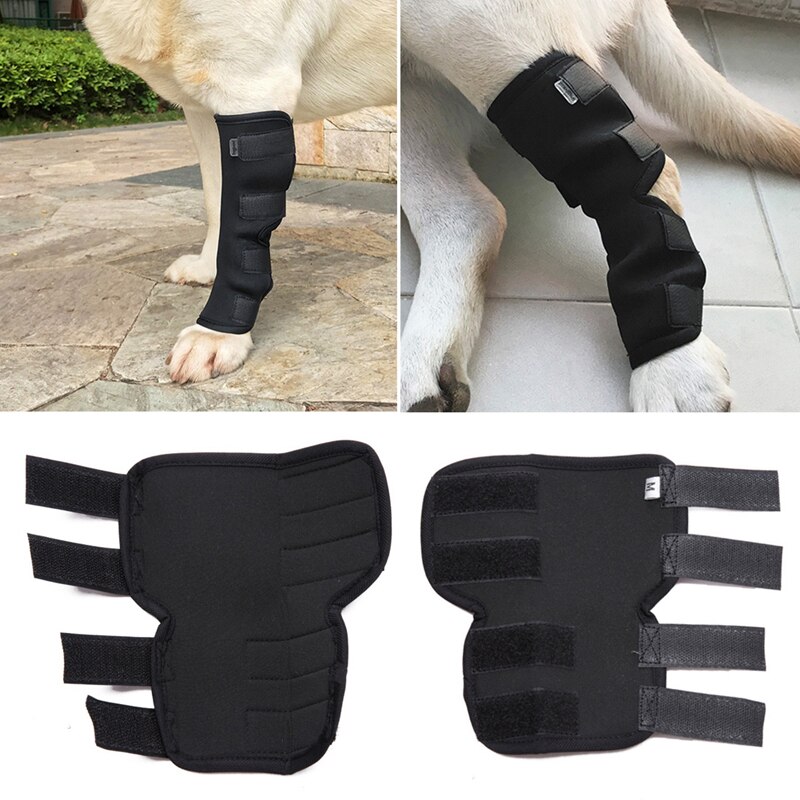 2Pcs/Lot Pet Knee Pads Dog Support Brace For Right Left Leg Hock Joint Wrap Breathable Injury Recover Legs Dog Protector Support