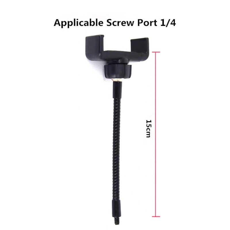 Telefoonhouder Flexibele slang Lange arm Telefoonclip voor ringlicht Vervangingsonderdeel 360-montage Clip Beugel Klemstandaard Statief Monopod: Black